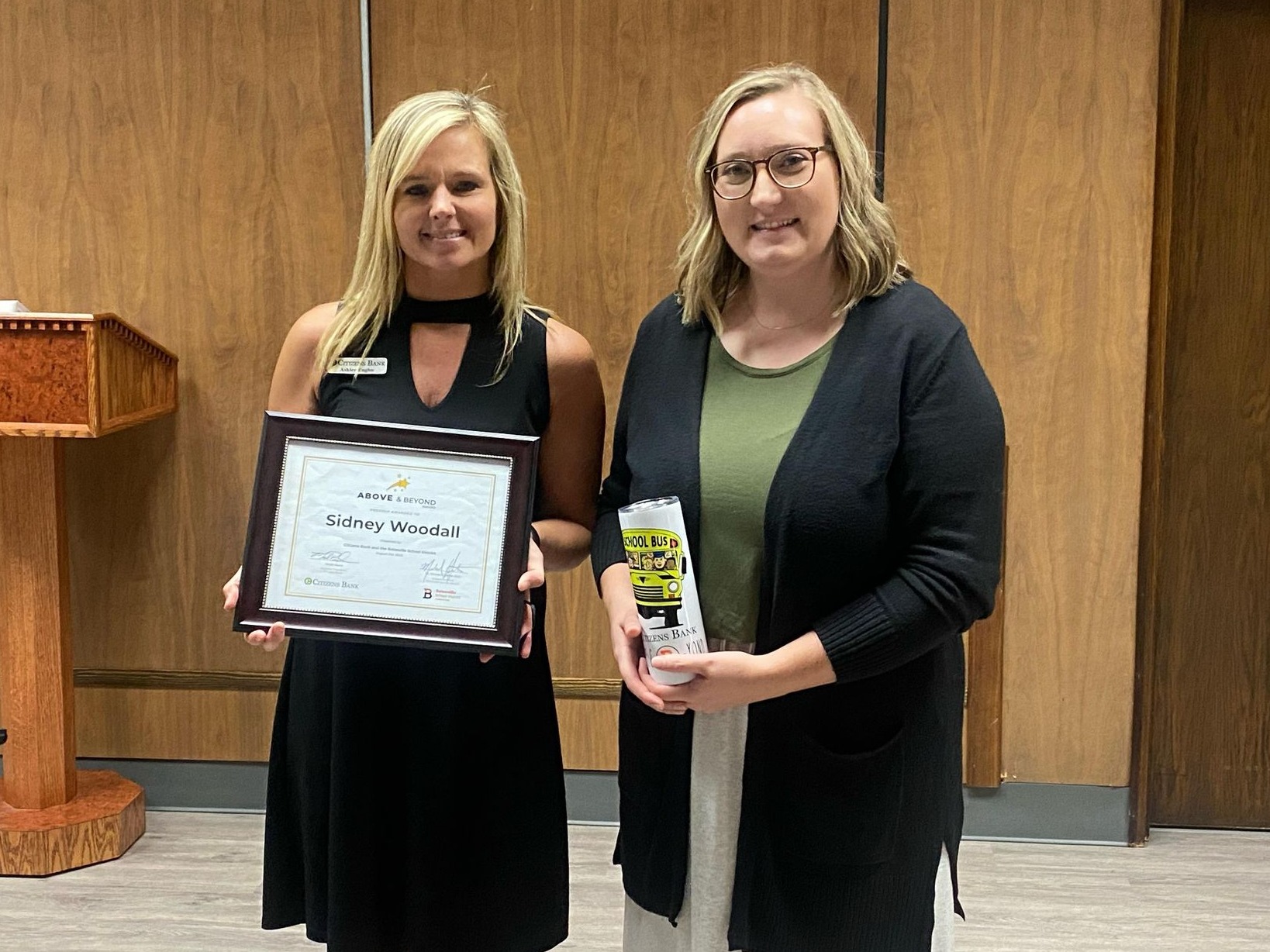 Citizens Bank, Batesville Schools honor Sidney Woodall for going ‘Above & Beyond’