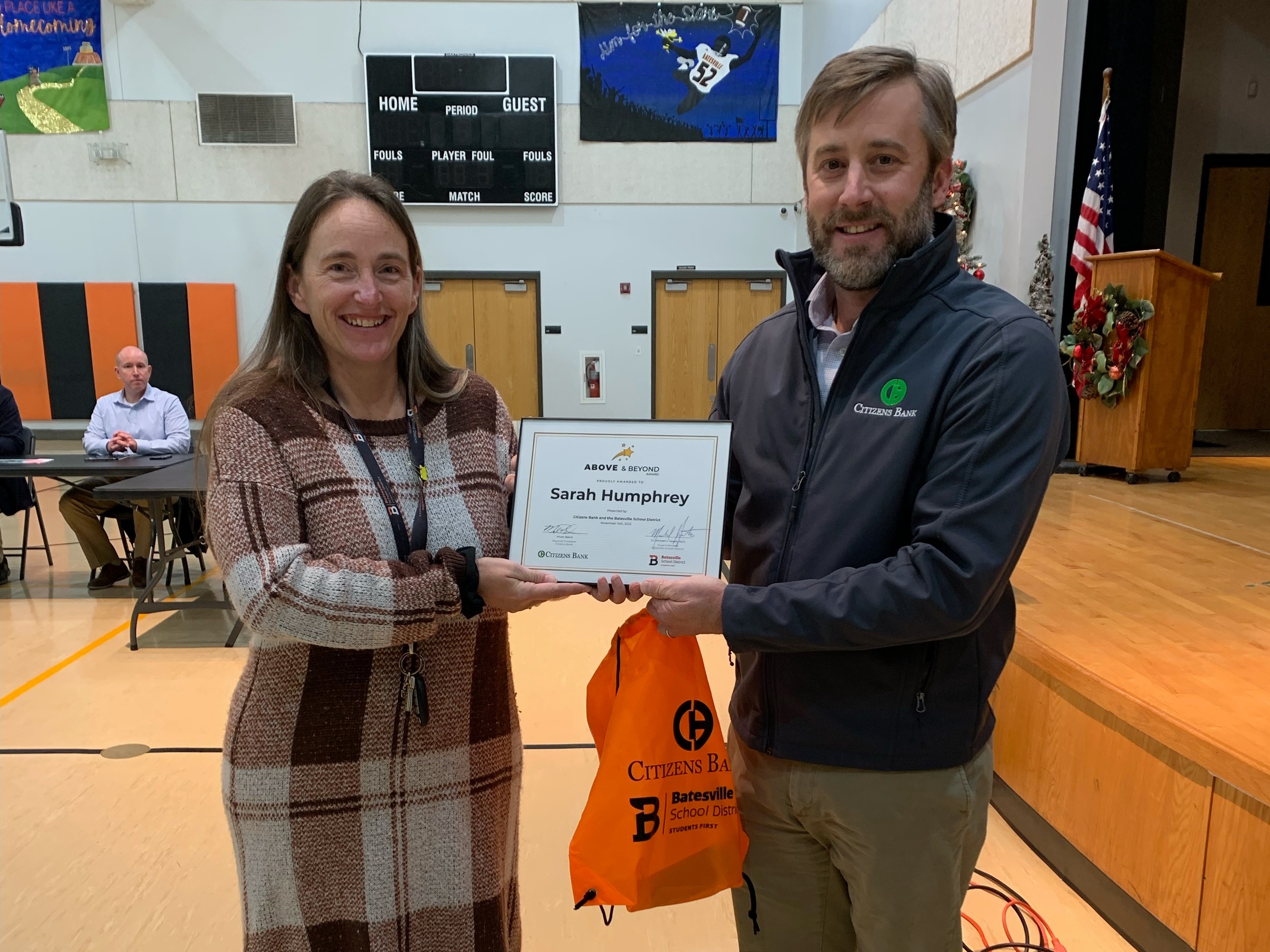 Citizens Bank, Batesville Schools honor Sarah Humphrey for going ‘Above & Beyond’