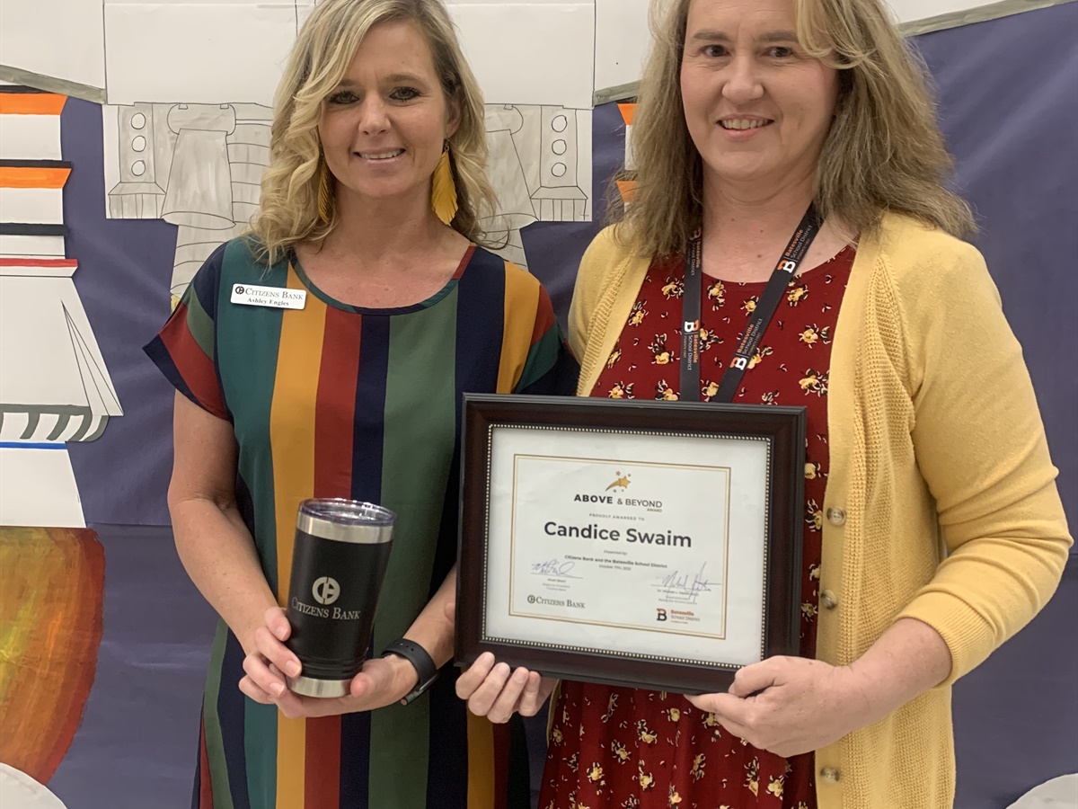 Citizens Bank, Batesville Schools honor Candice Swaim for going ‘Above & Beyond’
