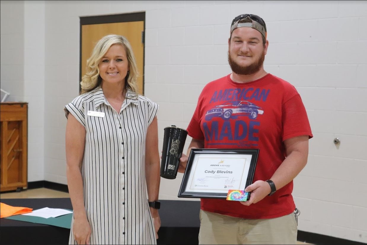 Citizens Bank, Batesville Schools honor Cody Blevins for going 'Above & Beyond'