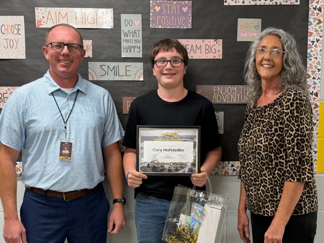 Citizens Bank, Sloan-Hendrix Schools honor Cory Hufstedler for 'Excellence in Citizenship'