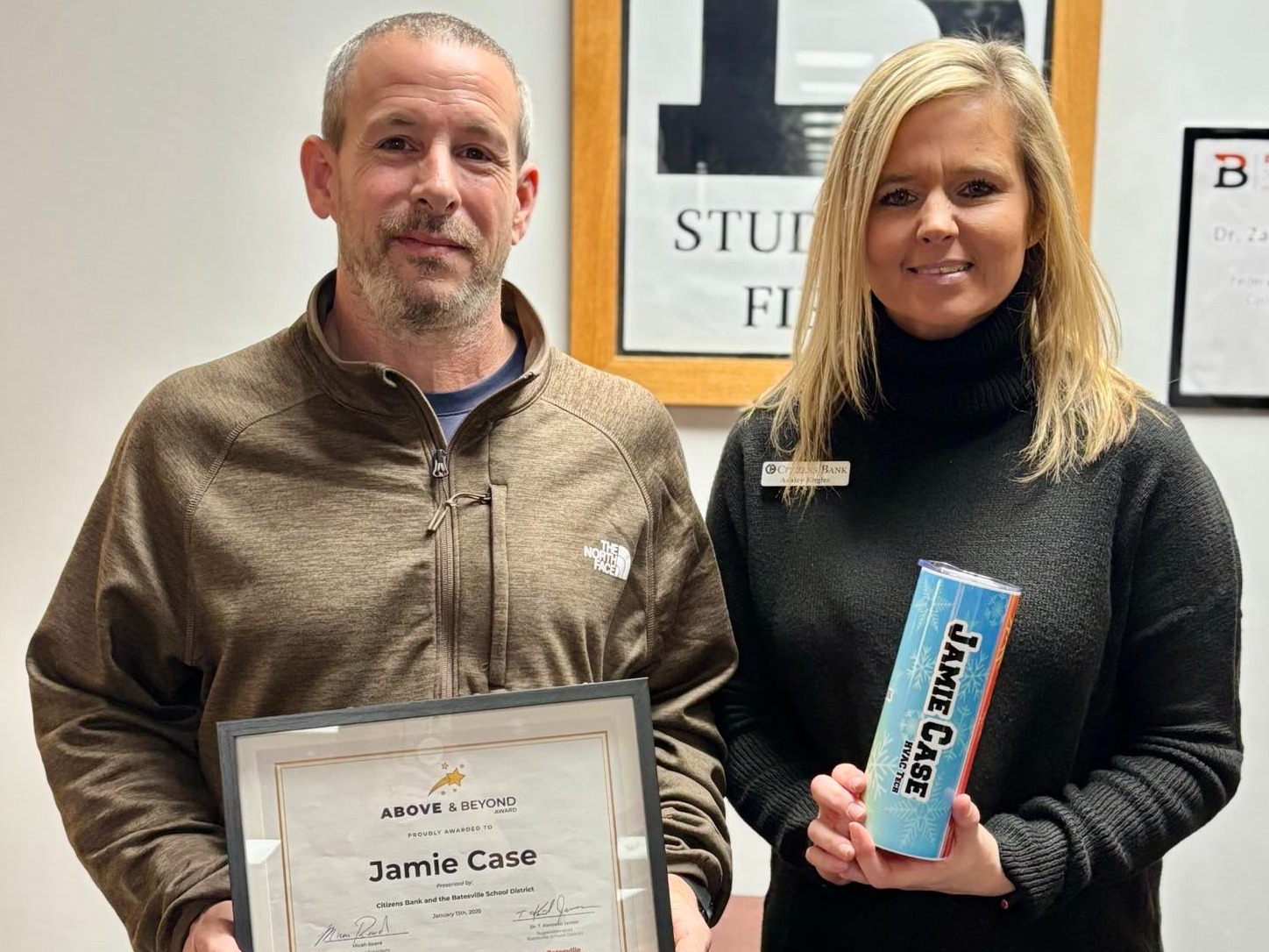Citizens Bank, Batesville Schools honor Jamie Case for going ‘Above & Beyond’