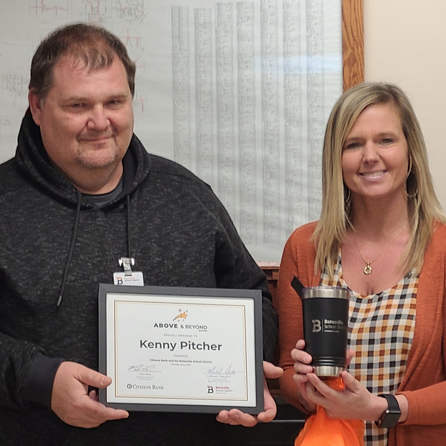 Citizens Bank, Batesville Schools honor Kenny Pitcher for going ‘Above & Beyond’