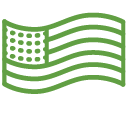 CRE_VA icon of an American flag